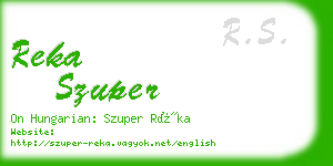 reka szuper business card